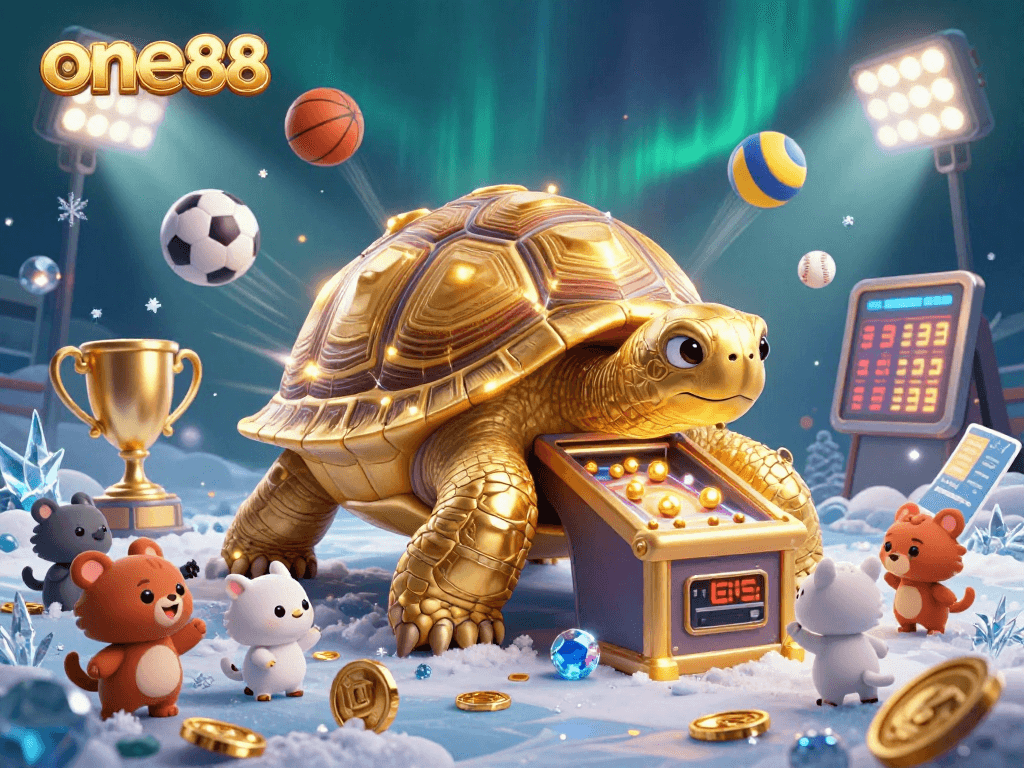 Experience thrilling gambling action at one88 with our vibrant casino illustration featuring games and excitement.