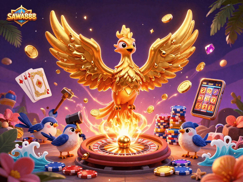Experience thrilling gameplay with SAWA888's golden phoenix slot adventures, winning with style.