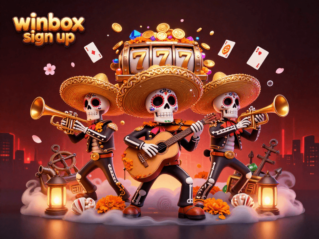 Engage with winbox sign up and enjoy vibrant gaming experiences in this colorful illustration