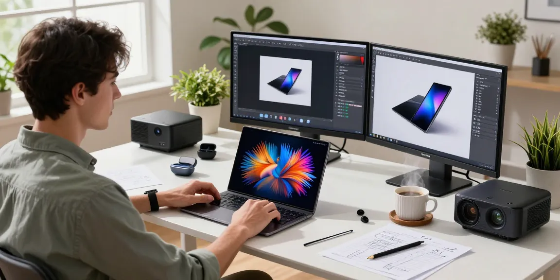Samsung Galaxy Z TriFold showcased in a modern tech workspace, highlighting its innovative features and productivity potential.