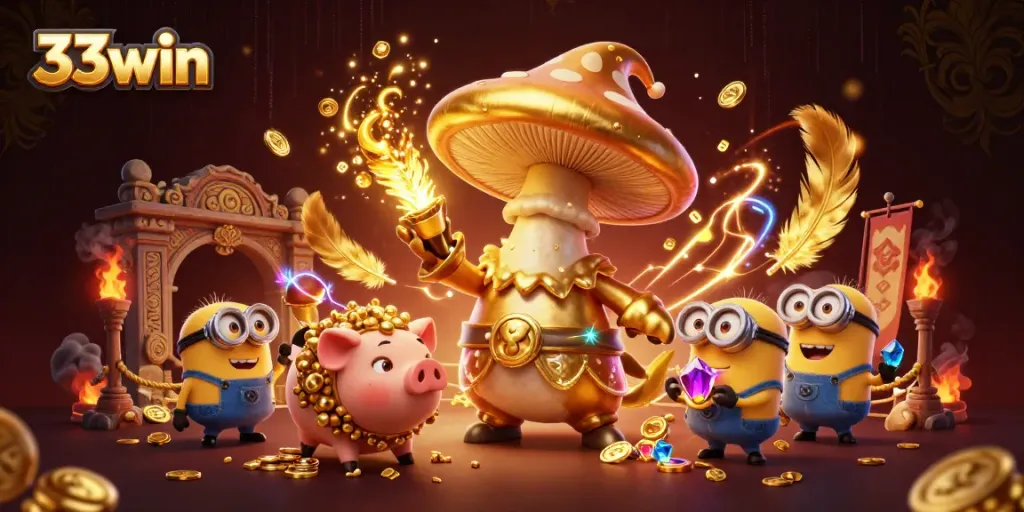 Engage in thrilling gaming action at 33win with vibrant treasures and magical elements.