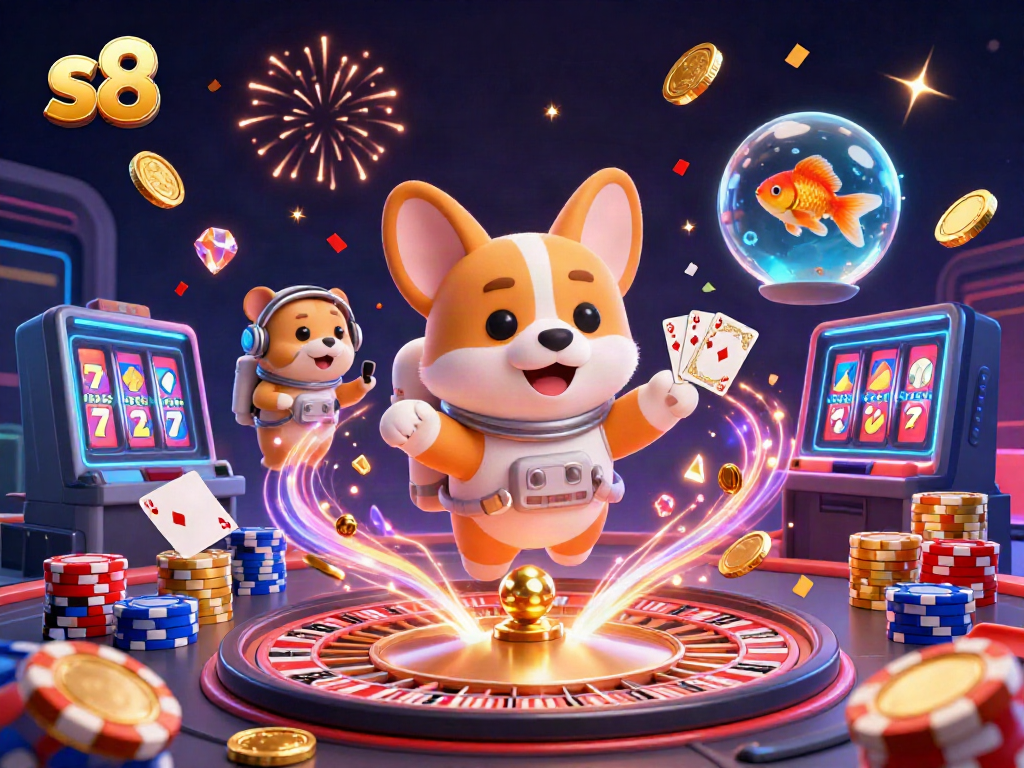 Experience thrilling gaming moments with s8 at this lively space casino