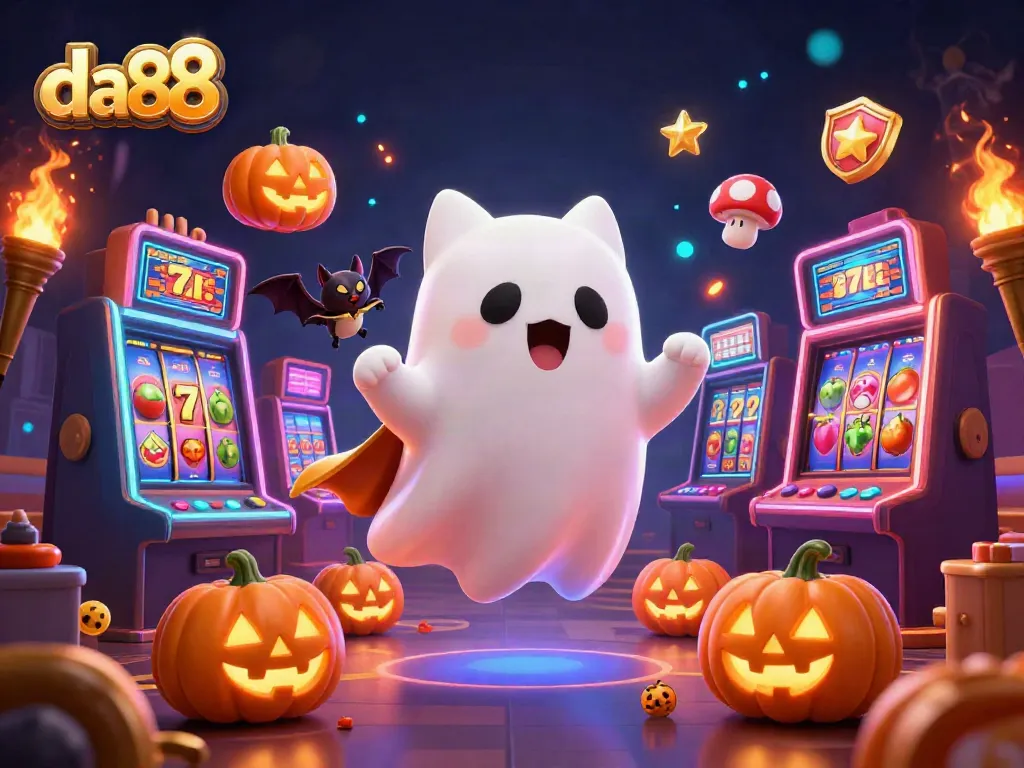 Experience the thrills of DA88's online casino with vibrant games and glowing characters!