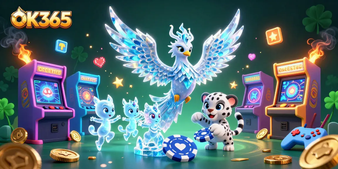 Experience thrilling gameplay at OK365 with vibrant casino elements and colorful characters.