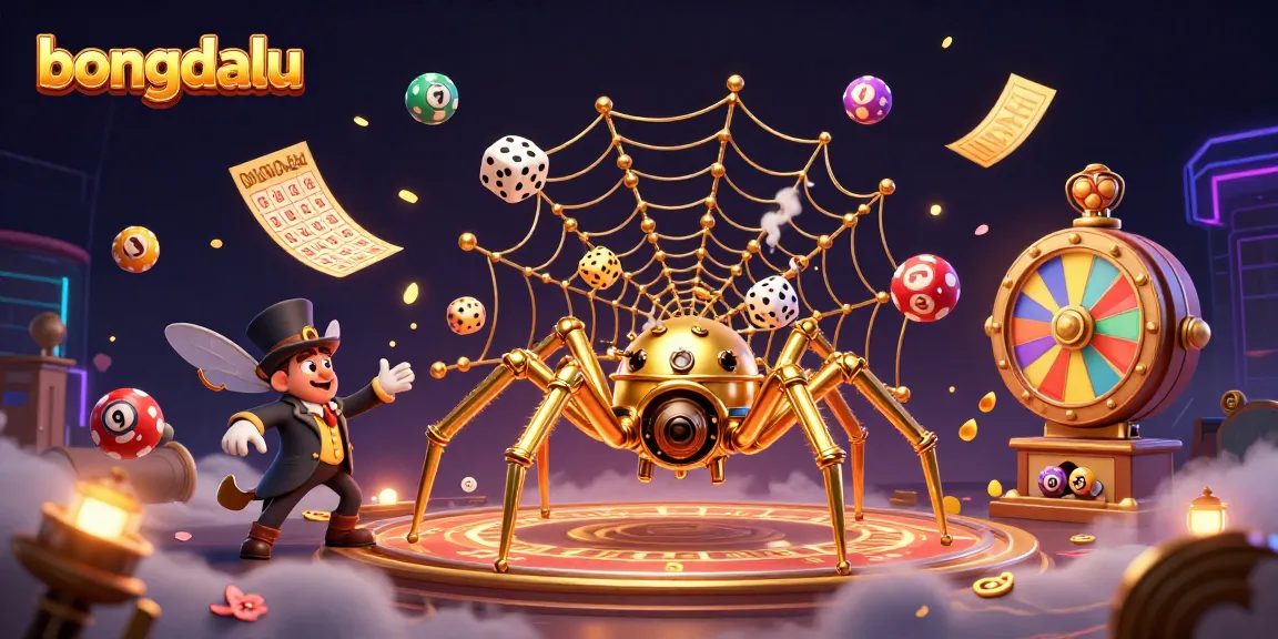 Engage with bongdalu lottery excitement through intricate 3D illustration showcasing dynamic gaming elements.