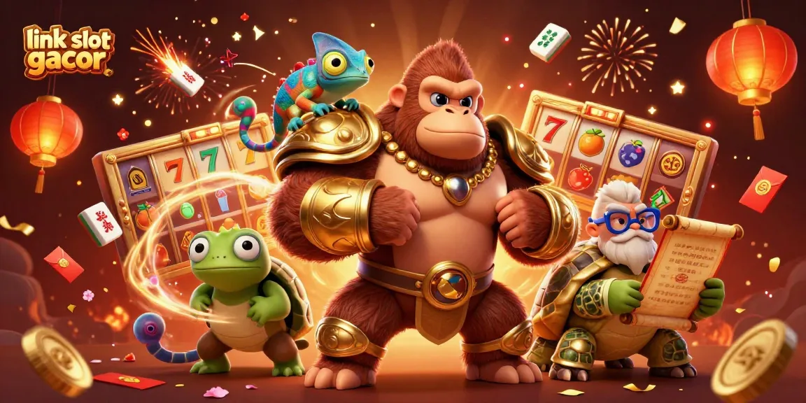 Experience thrilling wins with link slot gacor, featuring dynamic 3D casino characters and vibrant game elements.