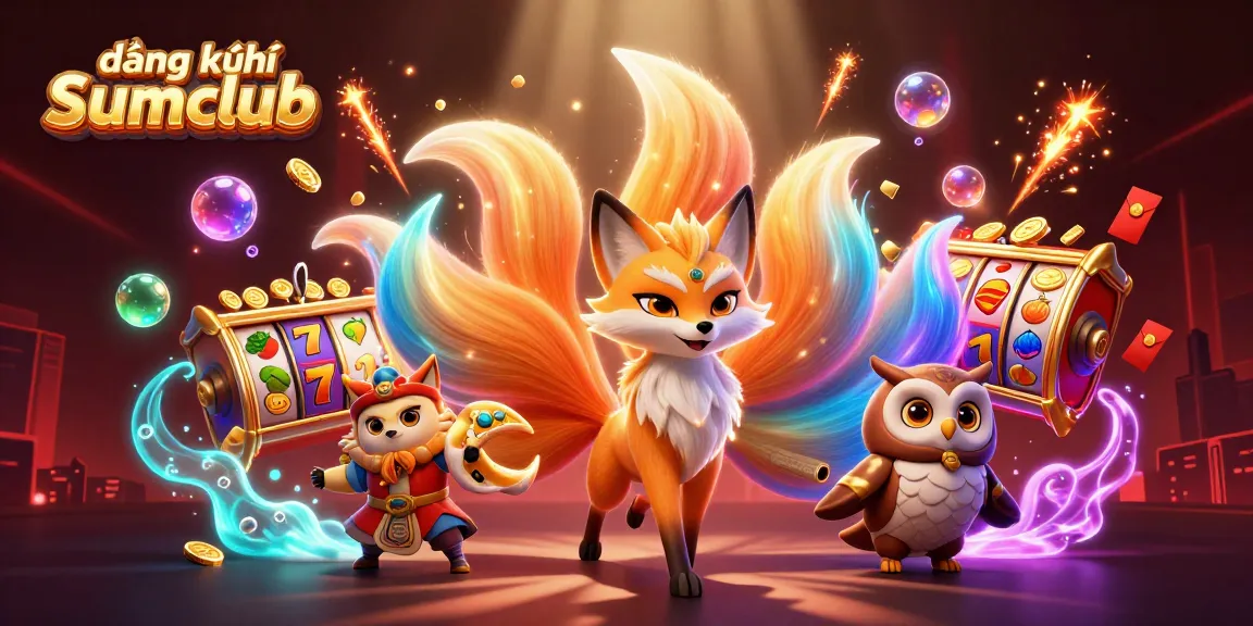 Experience excitement with đăng ký Sumclub in this vibrant 3D casino illustration full of game elements.