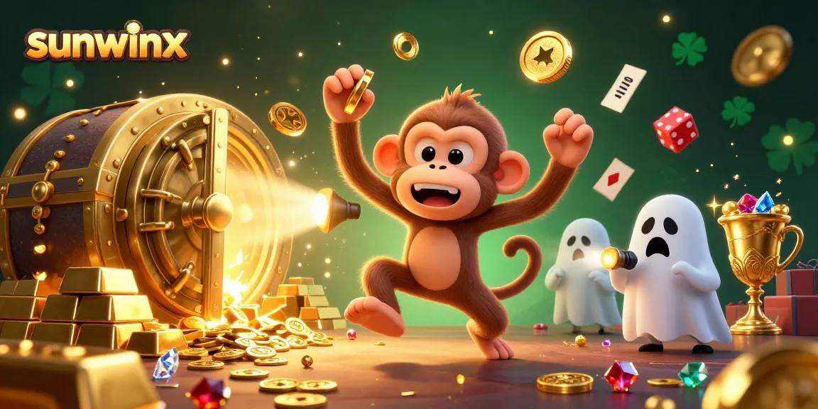 Experience thrilling moments with sunwinx as the playful poltergeist monkey juggles riches in a haunted casino.