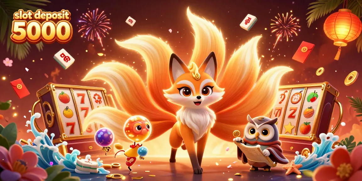 Spin for winnings at slot deposit 5000 with vibrant characters and rich game elements.