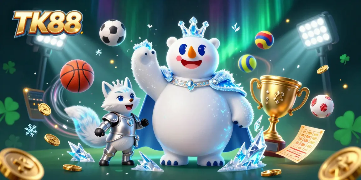 Experience the thrill of TK88 with explosive sports action and magical elements in a dynamic 3D scene.