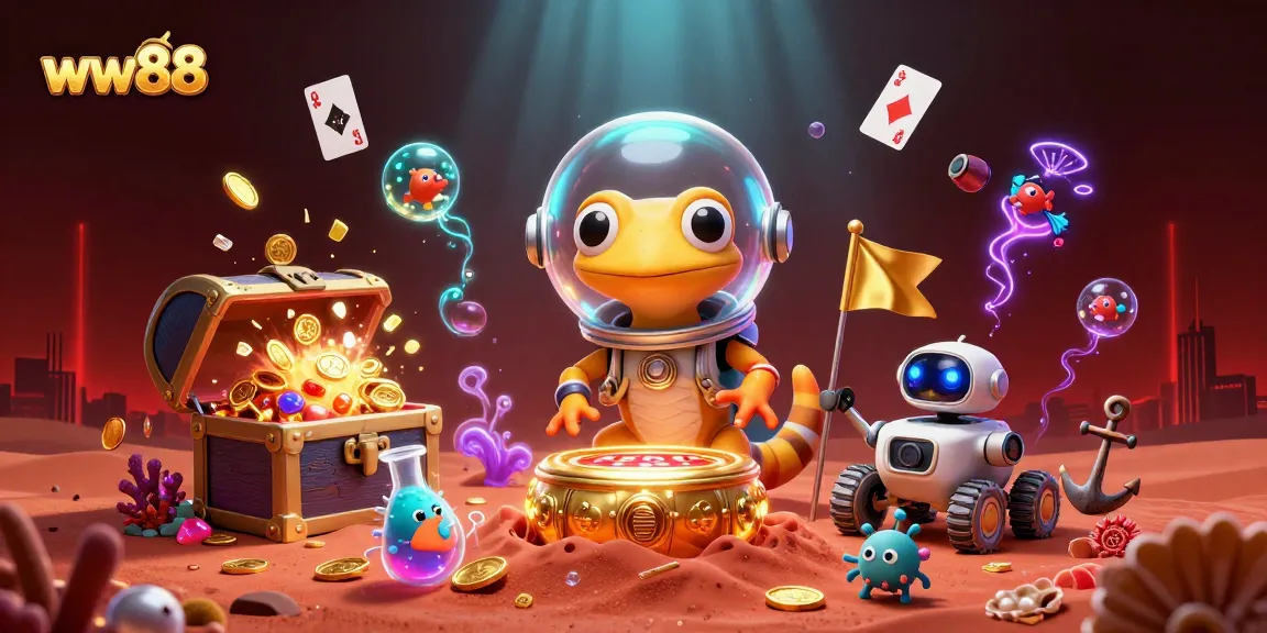 Engage with thrilling gameplay at ww88 online casino with dynamic Martian gecko characters.